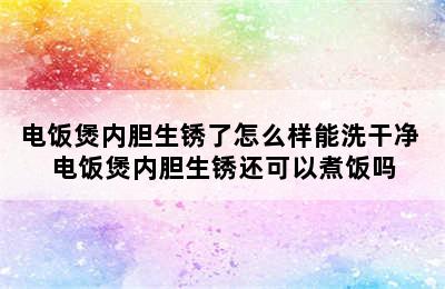 电饭煲内胆生锈了怎么样能洗干净 电饭煲内胆生锈还可以煮饭吗